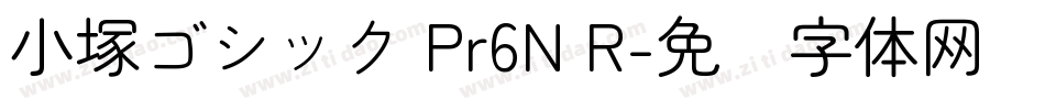 小塚ゴシック Pr6N R字体转换